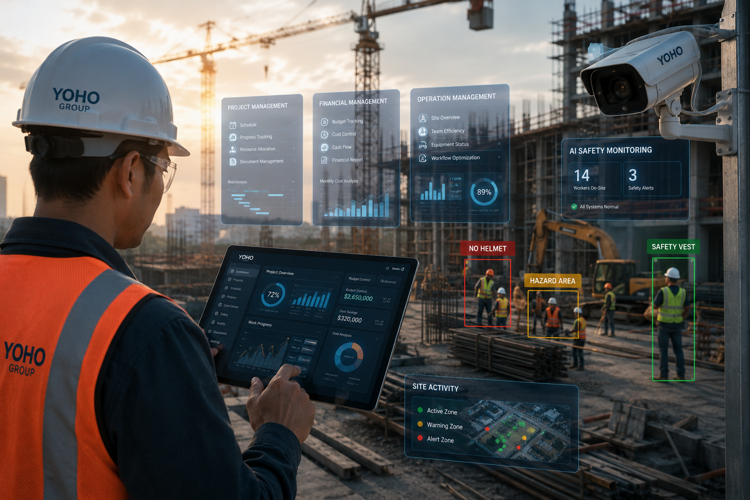 YOHO AI site safety monitoring and field coordination system