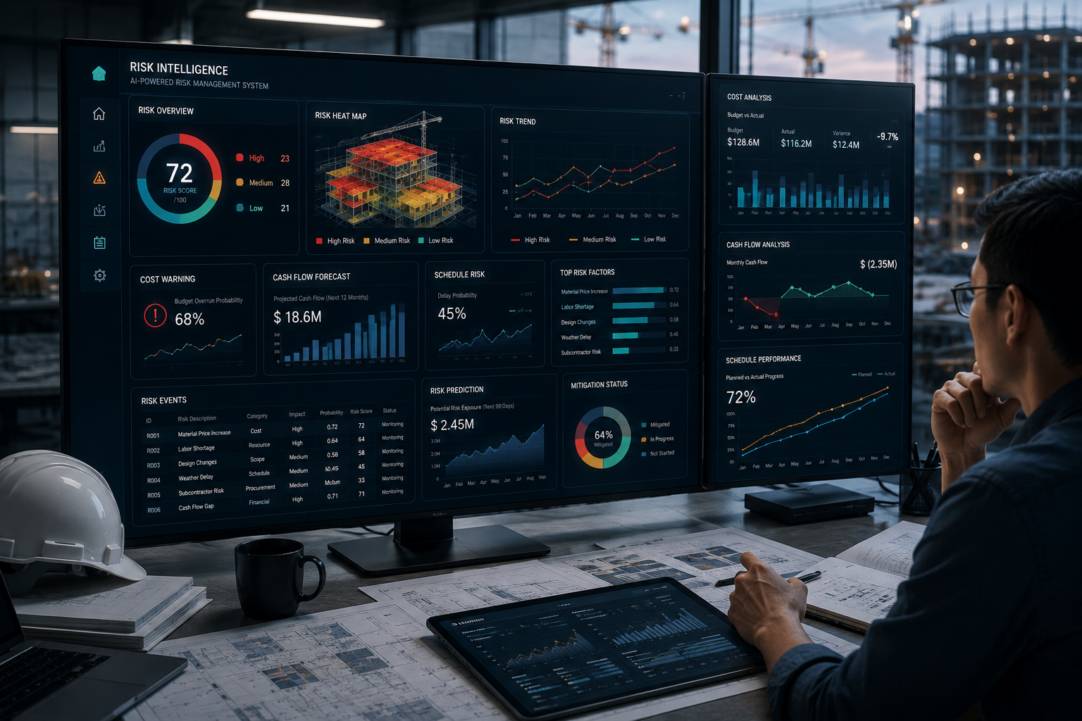 YOHO AI risk intelligence and decision dashboard