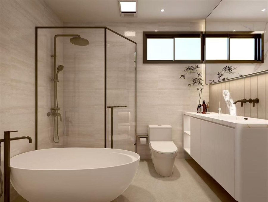Luxury townhouse bathroom interior